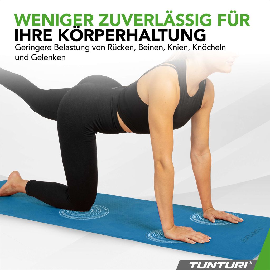 MATCHU Fitnessmatte 180x60cm - Rutschfeste Yogamatte Mit Tragegurt