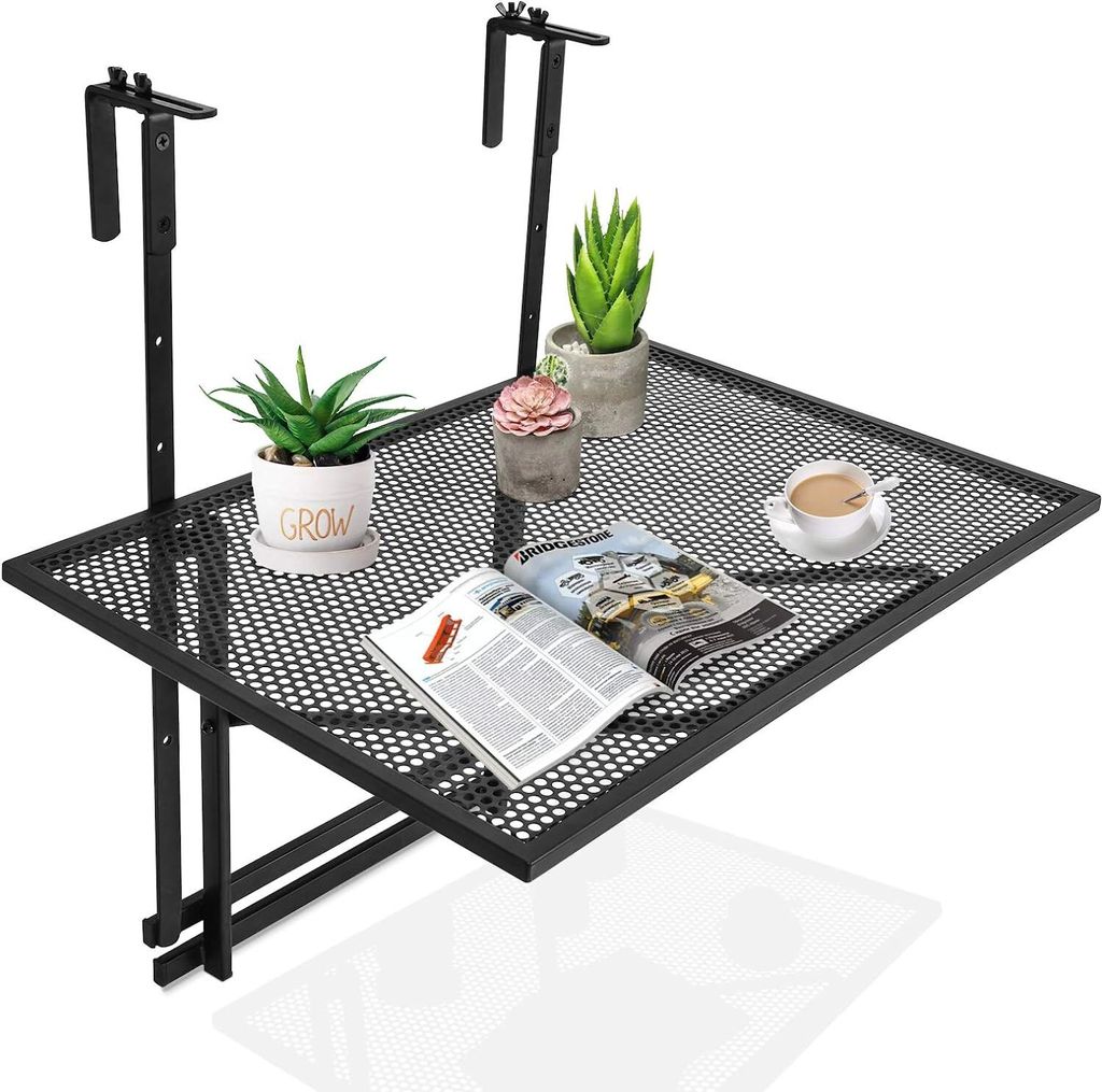 giantex Balkonhängetisch, Metall, klappbar, 5-stufig Produktbild 