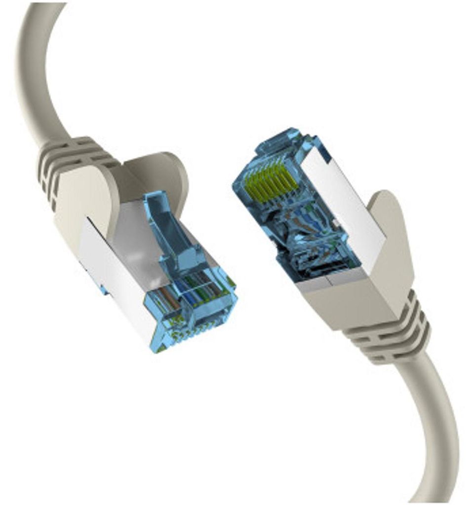 EFB RJ45 PATCHKABEL mit CAT7 ROHKABEL GRAU 0.15m