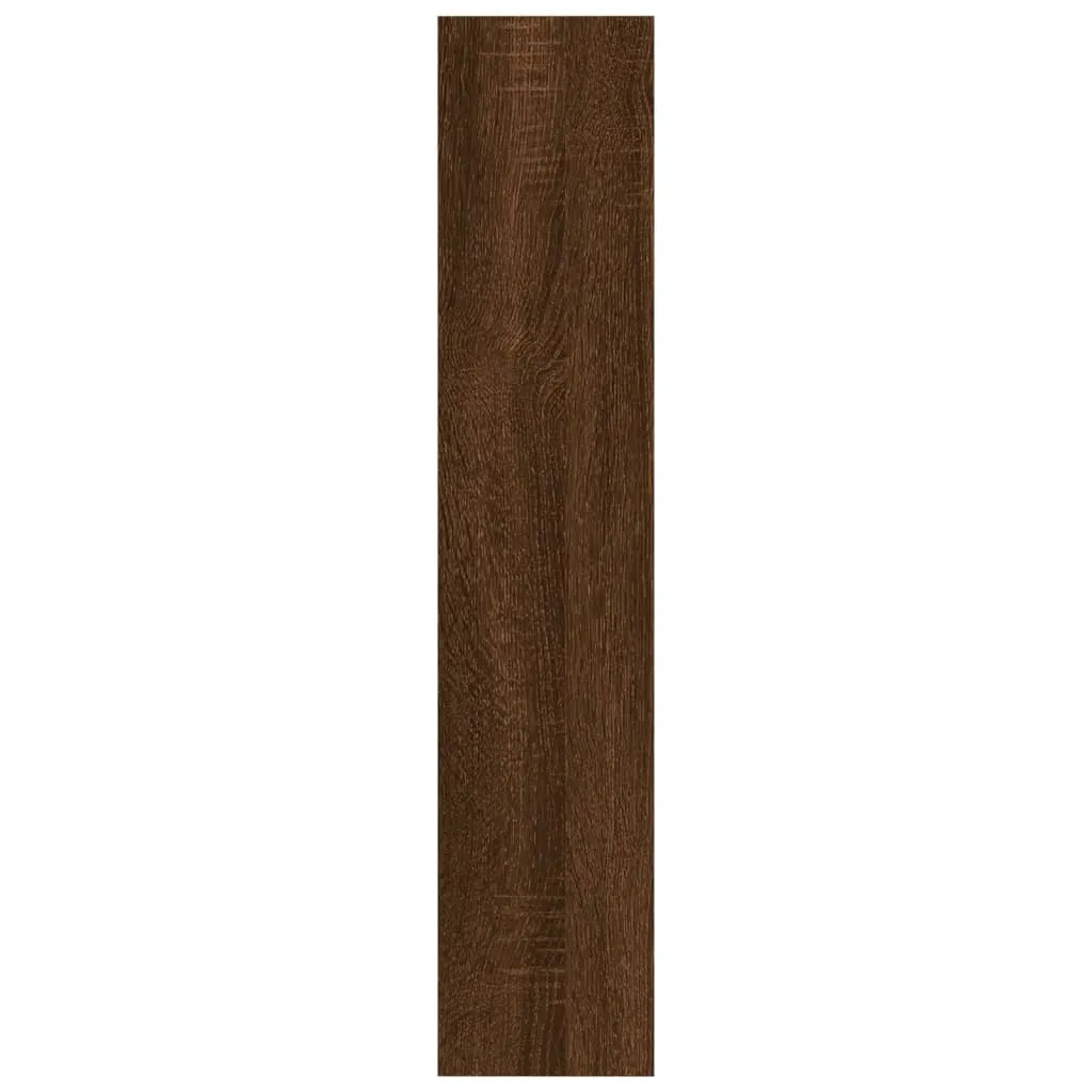 Étagère Murale 90x78 cm Chêne Marron - Structure Bois Composite Robuste - 6
