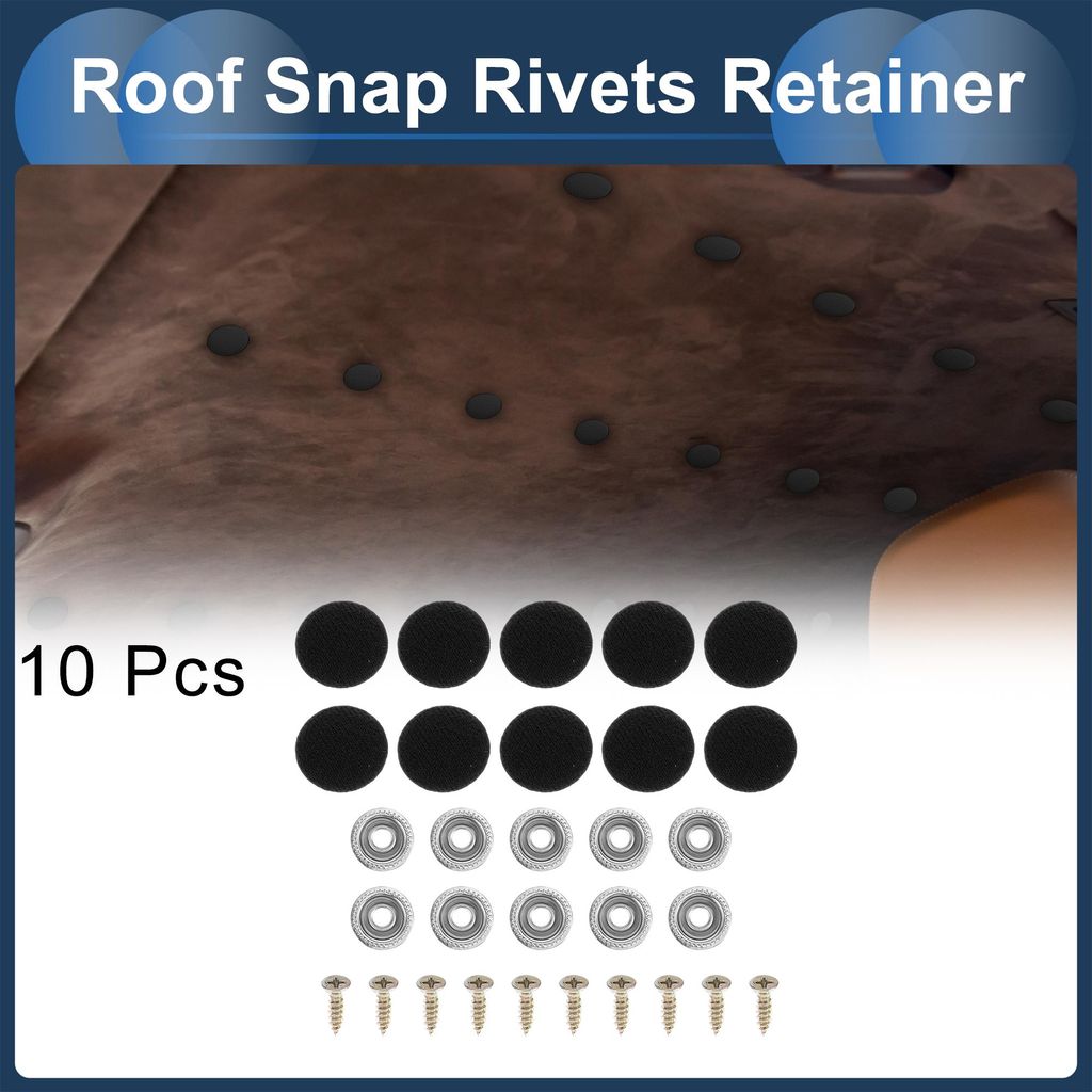 Headliner Knopf Schnalle Reparatur Clip, Auto Dach Innenraum Decke Fixierung Dach Snap Nieten Halter Metall Lint Schwarz, 10 Stück