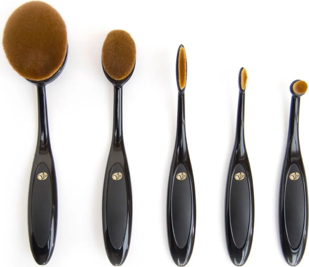Rio BROM Set 5 Pennelli Cosmetici Ovali Professionali - Offerta Web