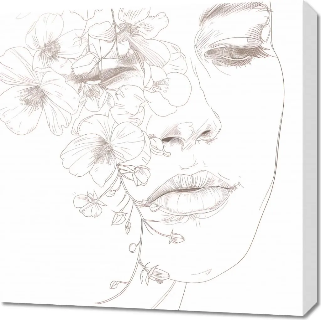 Décoration Murale Immersion Florale 60x60 cm pour salon et chambre