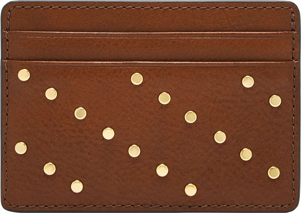 FOSSIL portacarte Steven Card Case Brown marrone