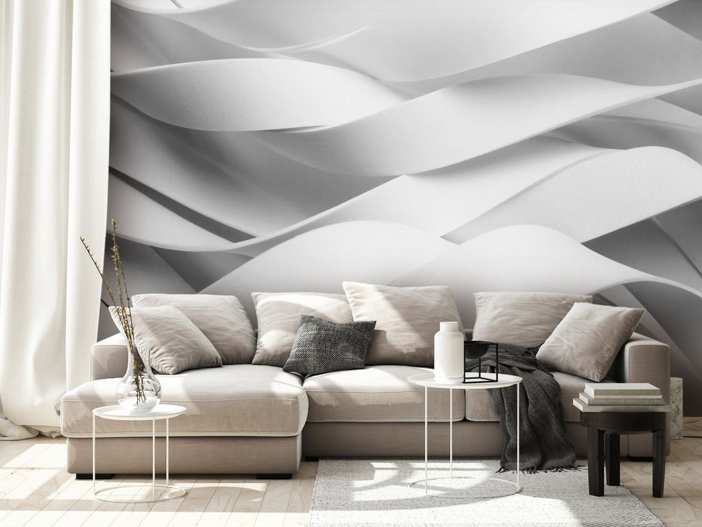 Vlies Fototapete 3D Effekt 400x280 cmTapeten Wandtapete XXL 3D Effekt optische Täuschung weiß a-B-10007-a-a