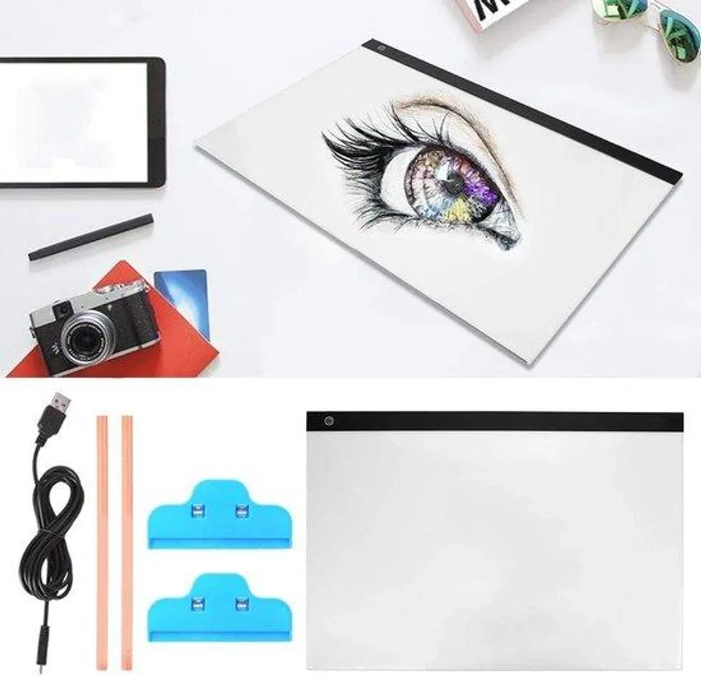 Tablette lumineuse de calquage A4 LED avec 3 niveaux d'intensité