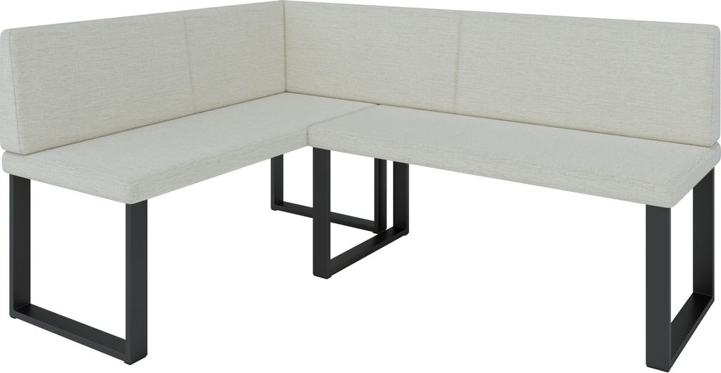 Eckbank AKIKO METAL Corner Bench 142x196 links - Eckbankgruppe f r Ihrem Esszimmer, K che modern, Sitzecke, Essecke. Perfekt f r K che, B ro und Re...