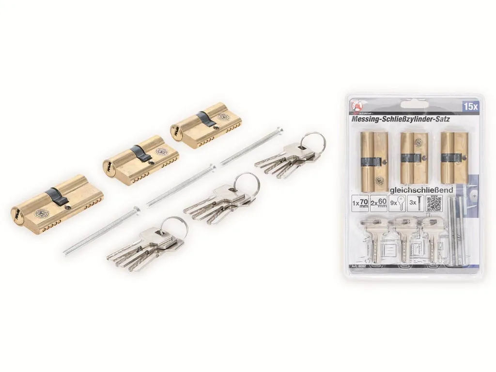 Pack de barillets pour serrure KRAFTMANN 8092 idéal rénovation de maison