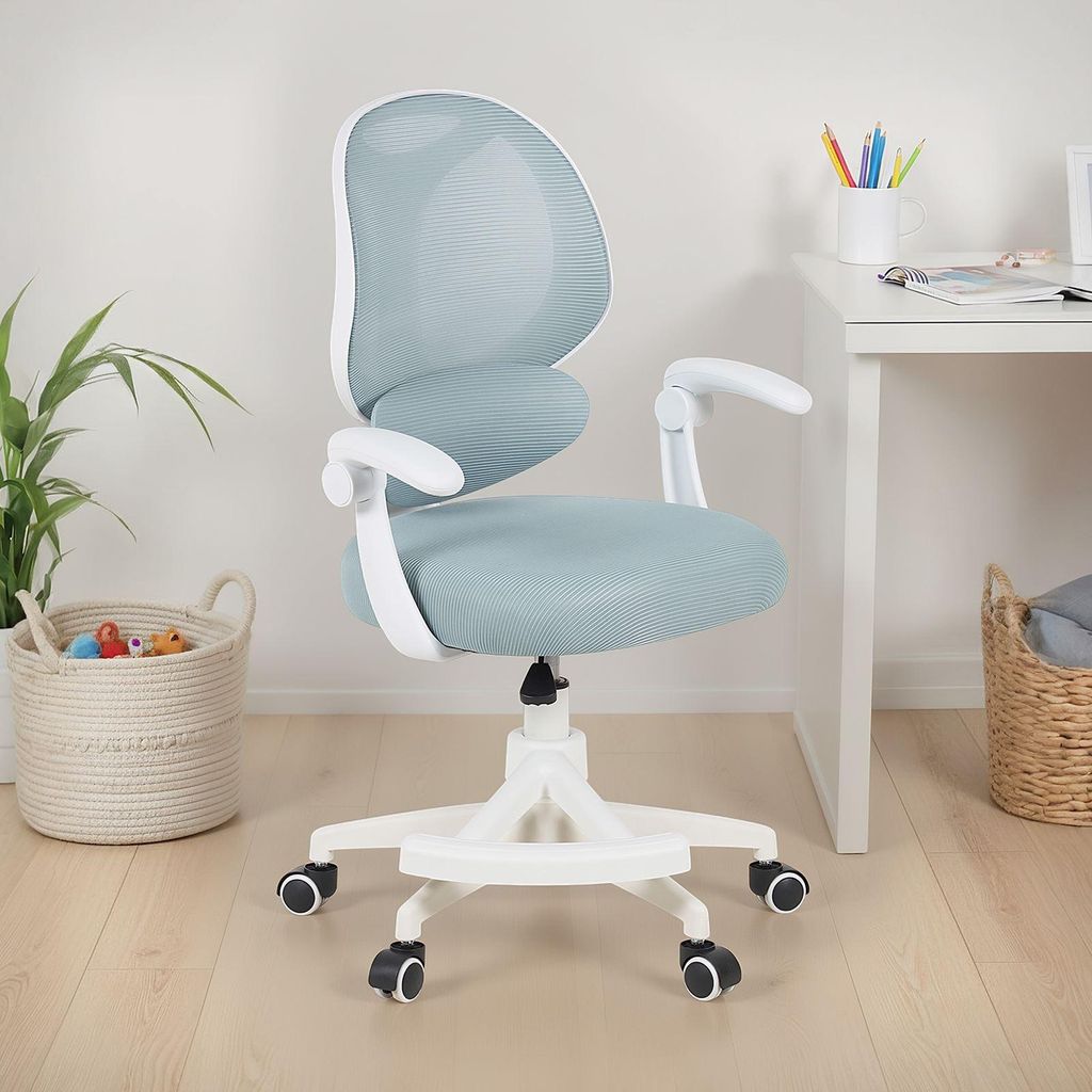 Schreibtischstuhl ISLA mit Fußstütze, Grün – ergonomischer Produktbild 