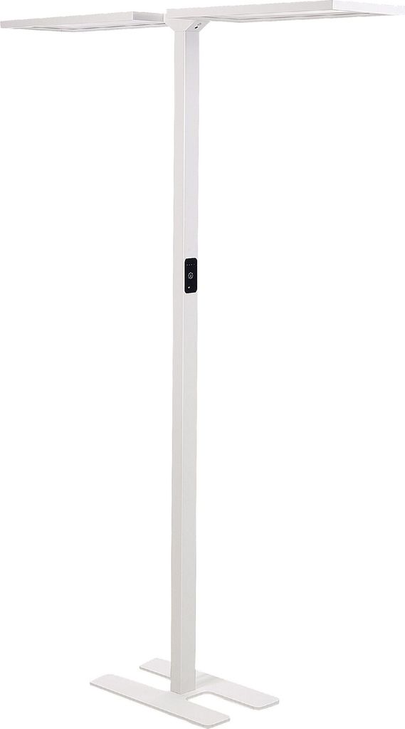 BELIANI LED-Stehlampe Weiß Metall 196 cm mit Bewegungsmelder Dimmbar Tageslichtsensor Touchfunktion Langes Kabel Bogenlampe Industrie Look Wohnzimmer