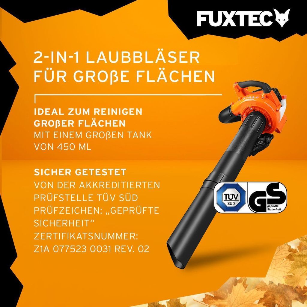 FUXTEC FX-LB126 2in1 Laubbläser Blasgerät Produktbild 4