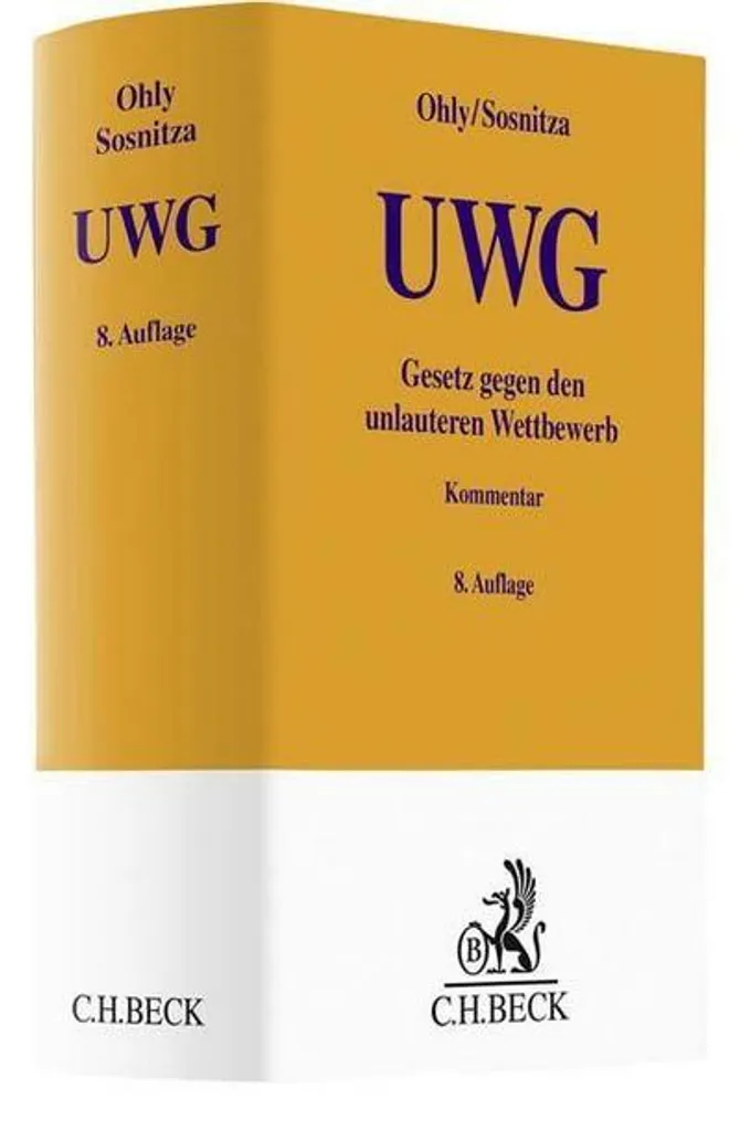 Code de la Concurrence Déloyale Allemand UWG Manuel de Référence