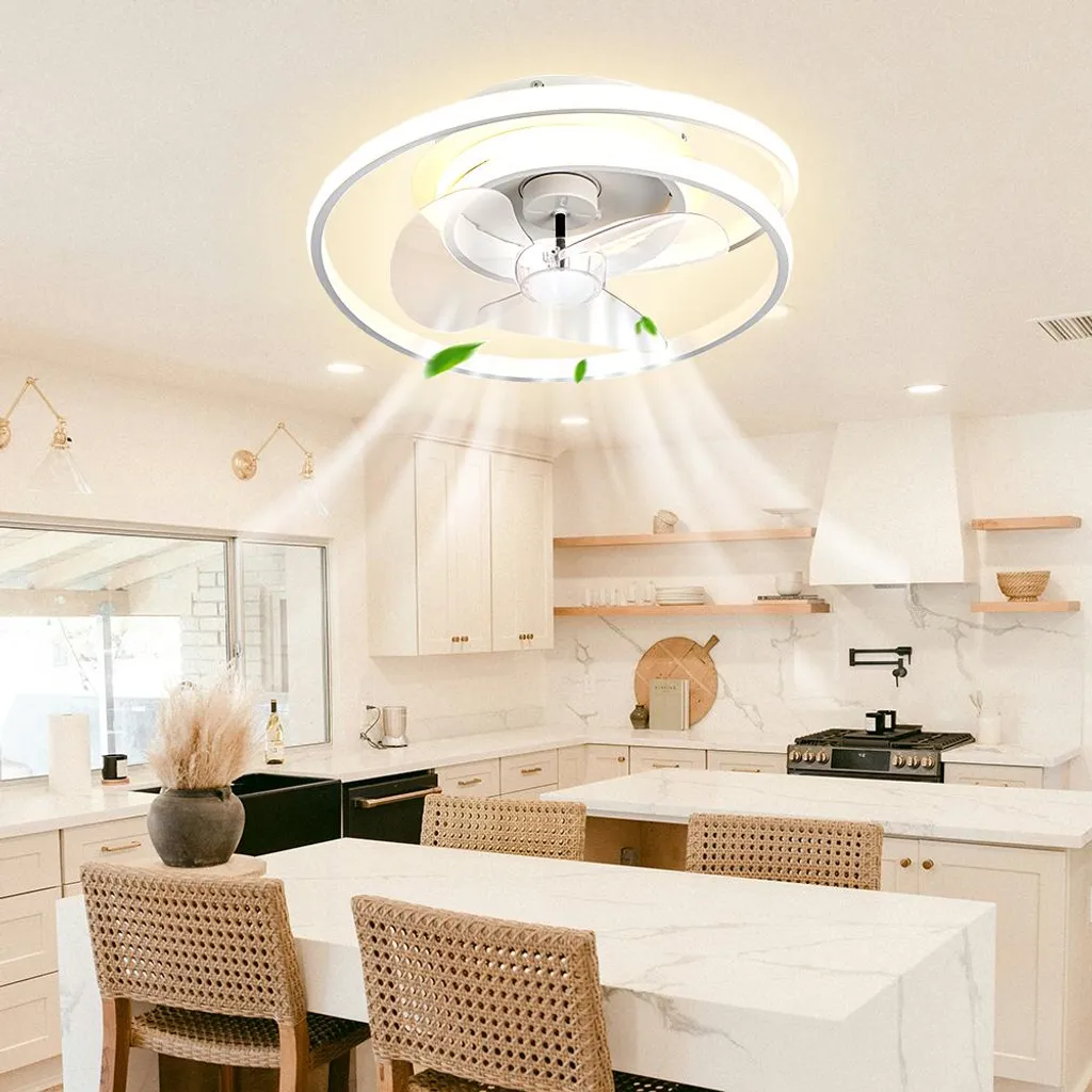 Ventilateur de plafond avec éclairage LED 86W dimmable et télécommande