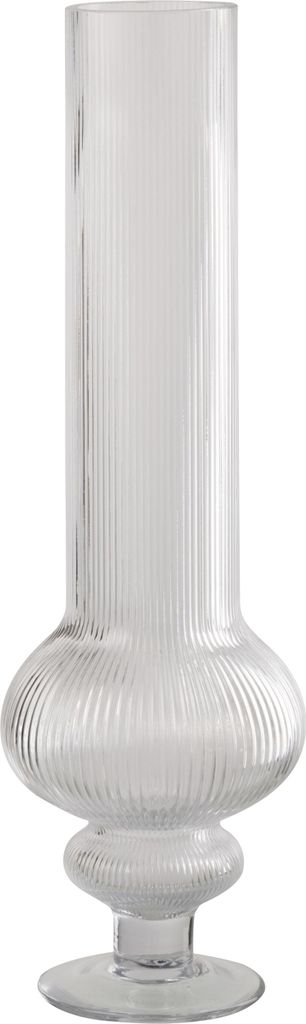 J-Line Vase Ada Gerillt Glas Transparent Large