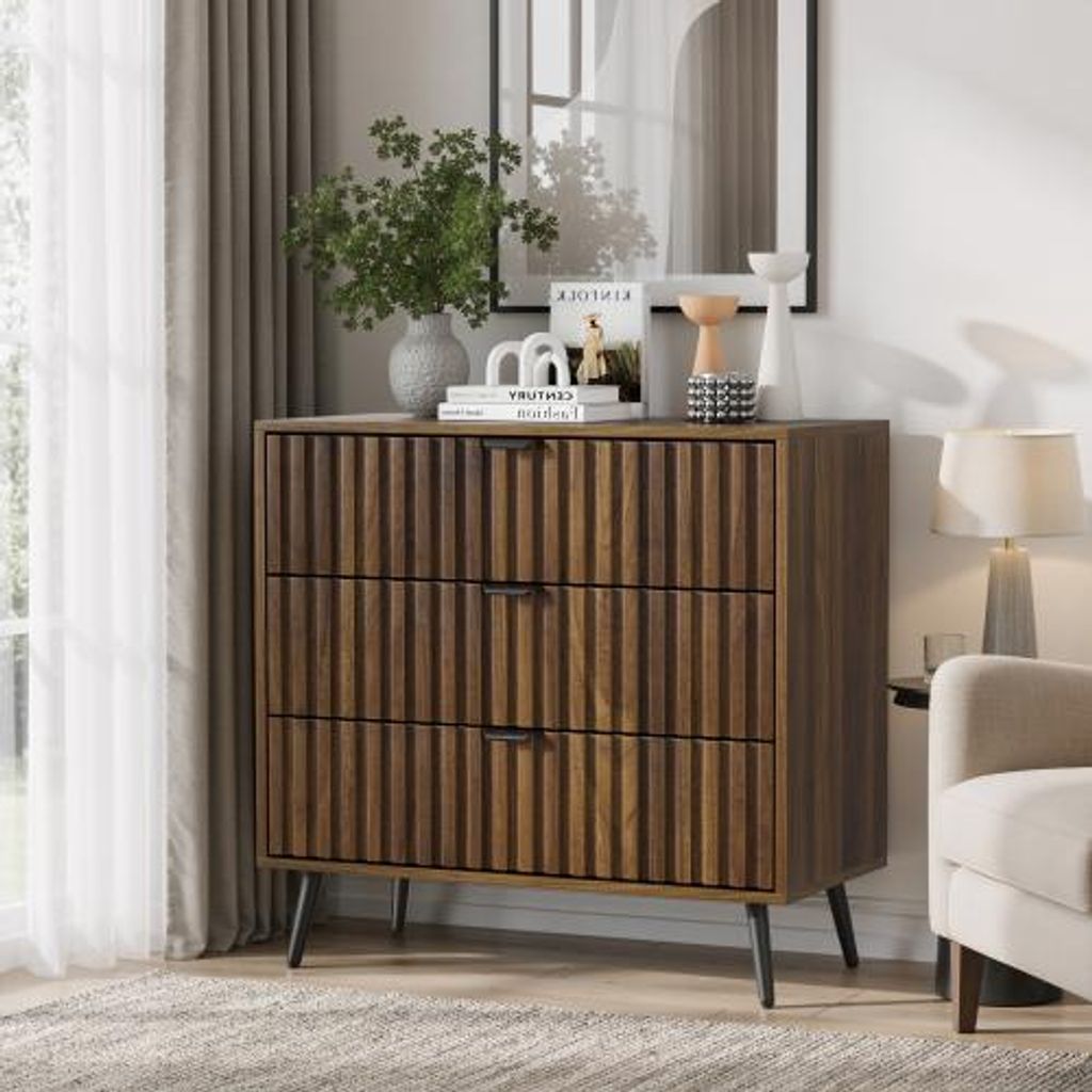 Kommode mit 3 Schubladen, moderner Kleiderschrank/Schrank, Produktbild 