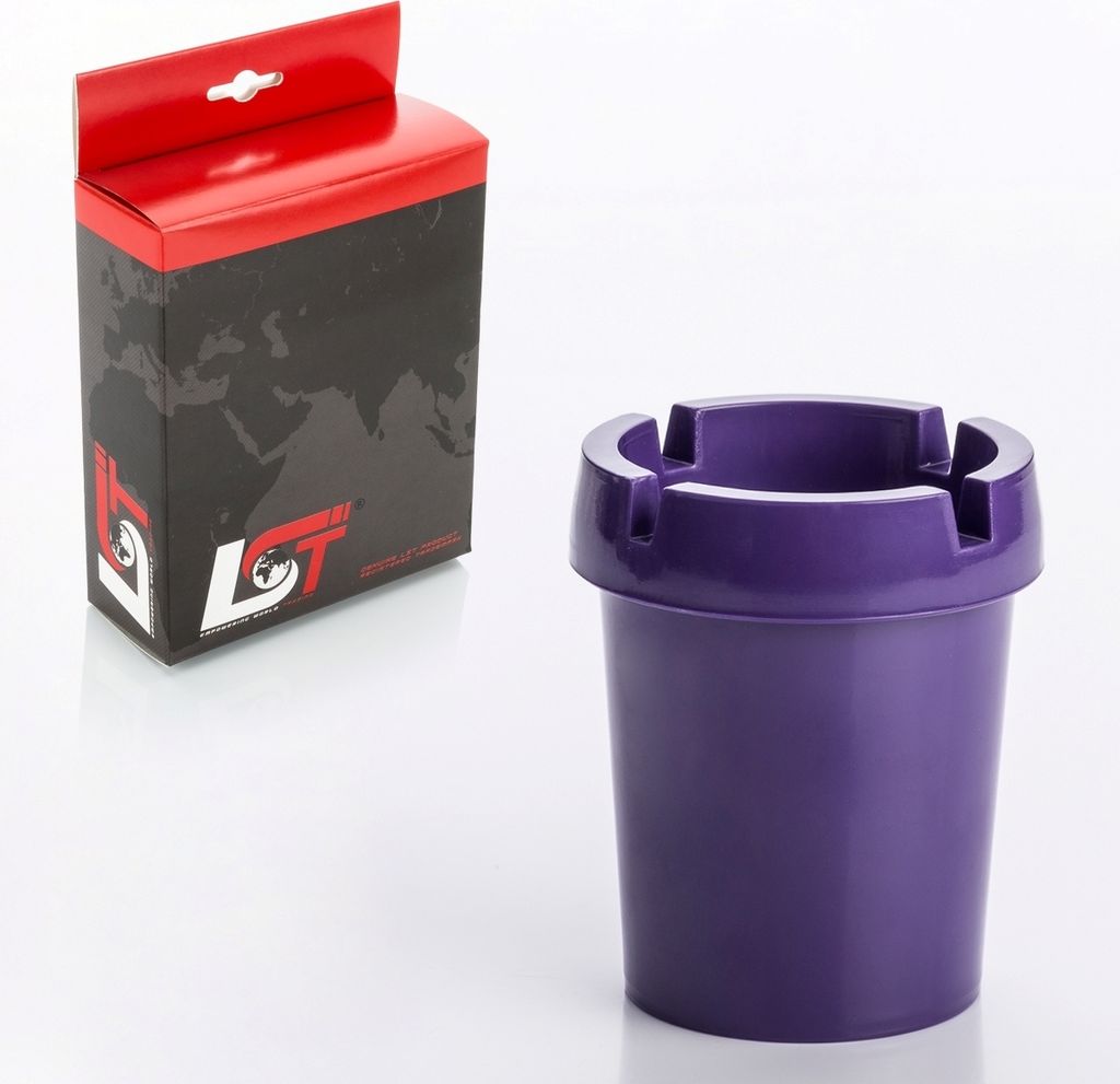 Aschenbecher Sturmaschenbecher rauchfrei Auto Getränkehalter lila Kunststoff