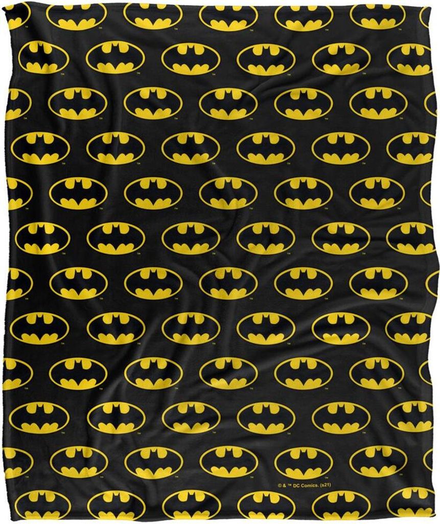 Batman - Decke, Vollflächiger Logo-Druck TV19499 (Einheitsgröße) (Bunt)