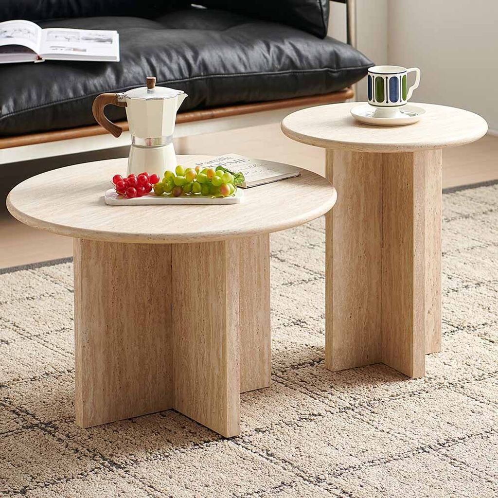 Milton & Oldbrook Couchtisch Bled Travertinlook
