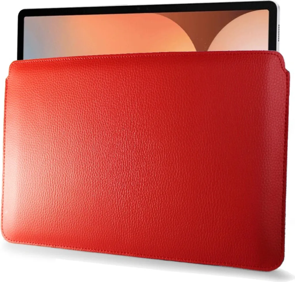 Housse Tablette Cuir ECO Rouge LURESKO - Design Slim 273x177x9 mm