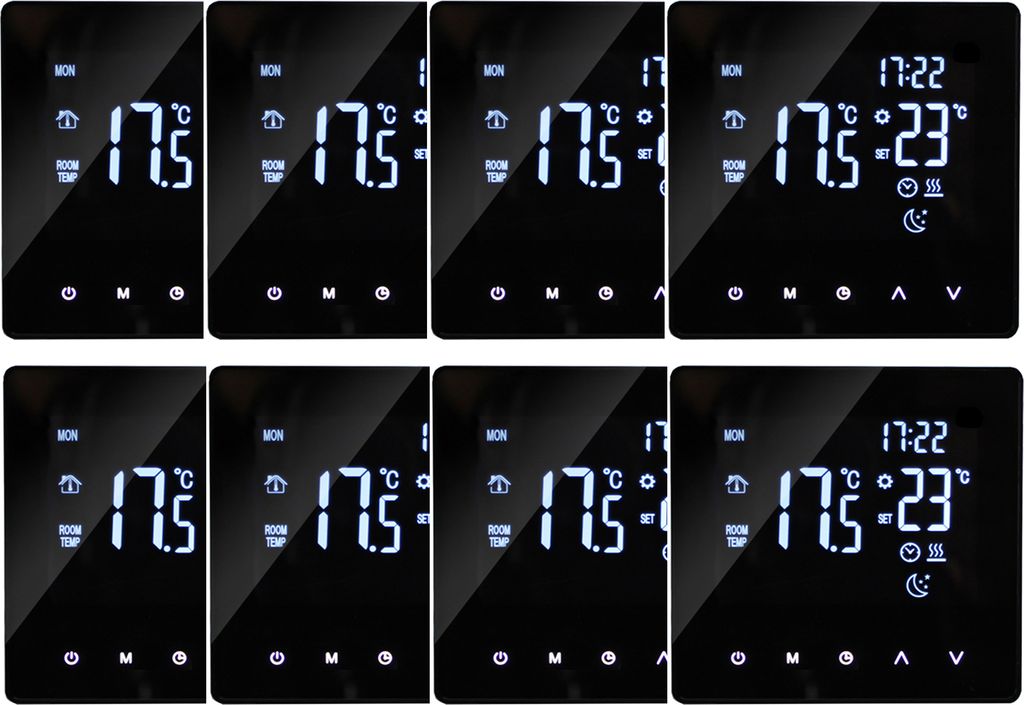 6X Inteligentny termostat 3A Termostat pokojowy Ogrzewanie Zdjęcie produktu 
