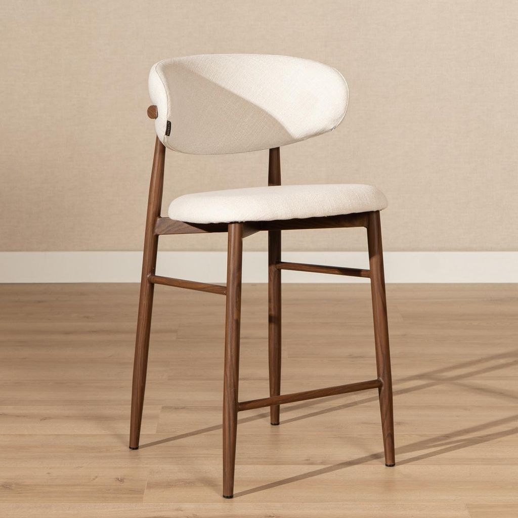 Bronx71 Barhocker Lara Leinen off white 70 cm Produktbild 