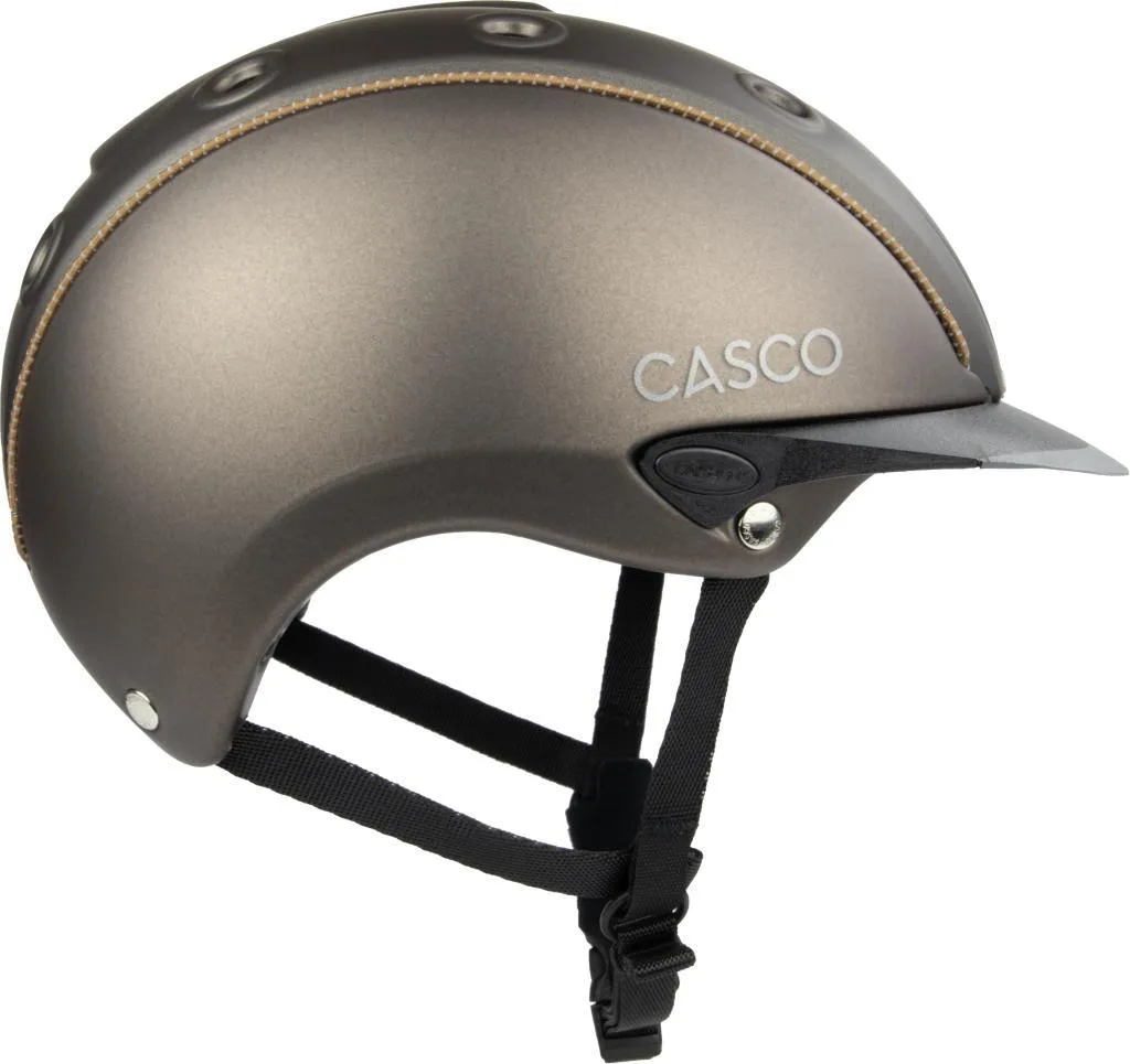 Casque équitation CASCO Mistrall Prime marron mat pour balade et CSO
