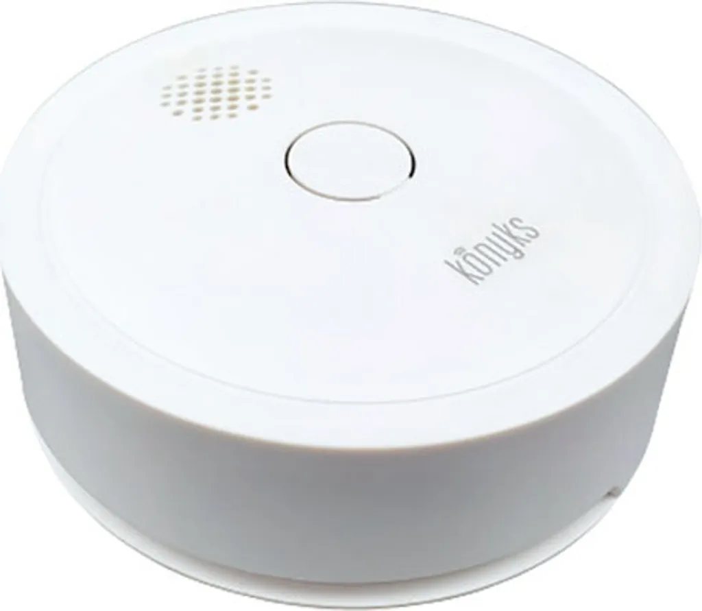 Détecteur de fumée connecté pour maison protégée avec suivi Wi-Fi Blanc