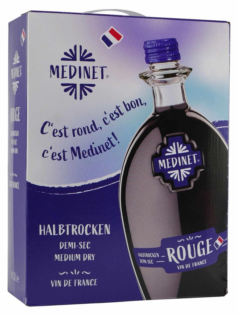 Medinet Rouge -halbtrocken- 3,0L BIB Produktbild 
