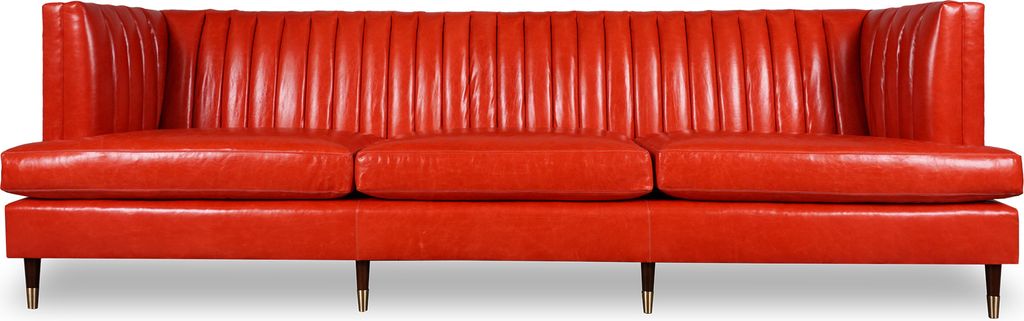 US Ledersofa Chesterfield Restaurant Club Sitz Bank Sofa Polster Leder Garnitur