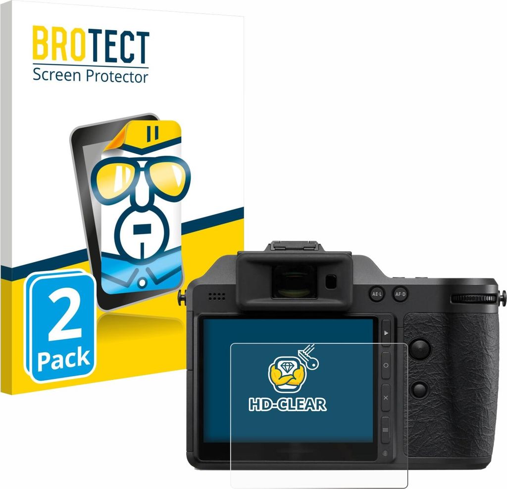 2x Für Hasselblad X2D II 100C Schutzfolie BROTECT Displayschutz Display Schutz Folie Klar Transparent