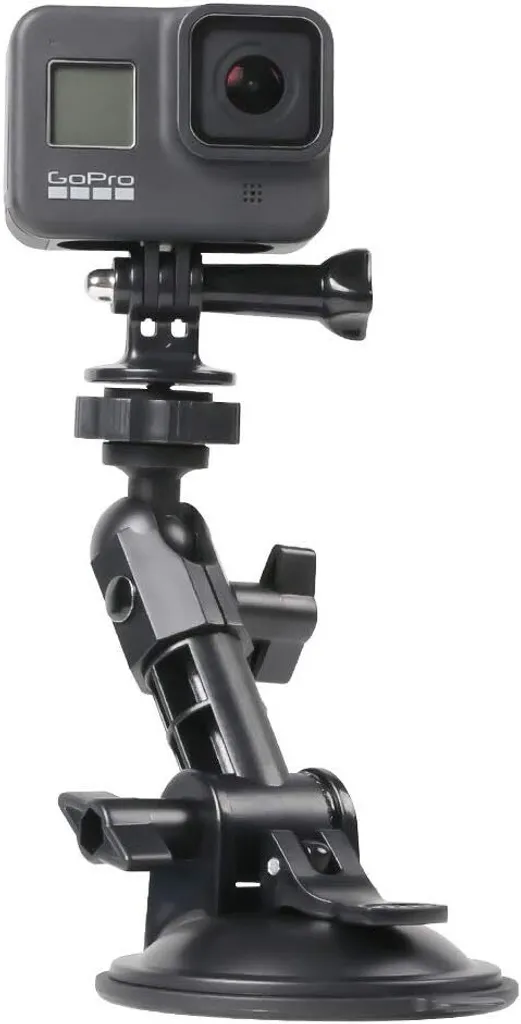 Ventosa Tbest Per Action Cam: Supporto Universale Per Vetro Auto Con Rotazione 360° E Blocco, Accessorio Action Camera