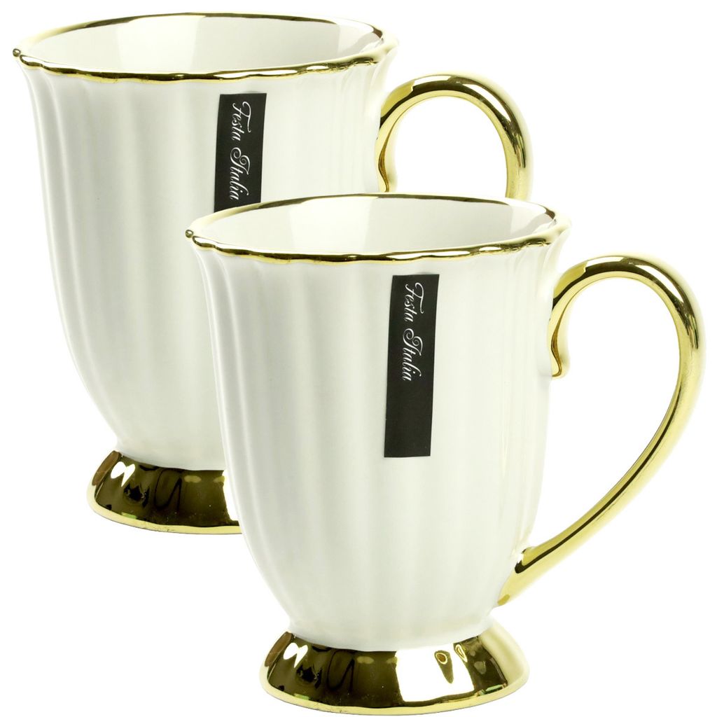 Hrnček na kávu 2 Set porcelánový hrnček na kávu s rukoväťou Obrázok produktu 