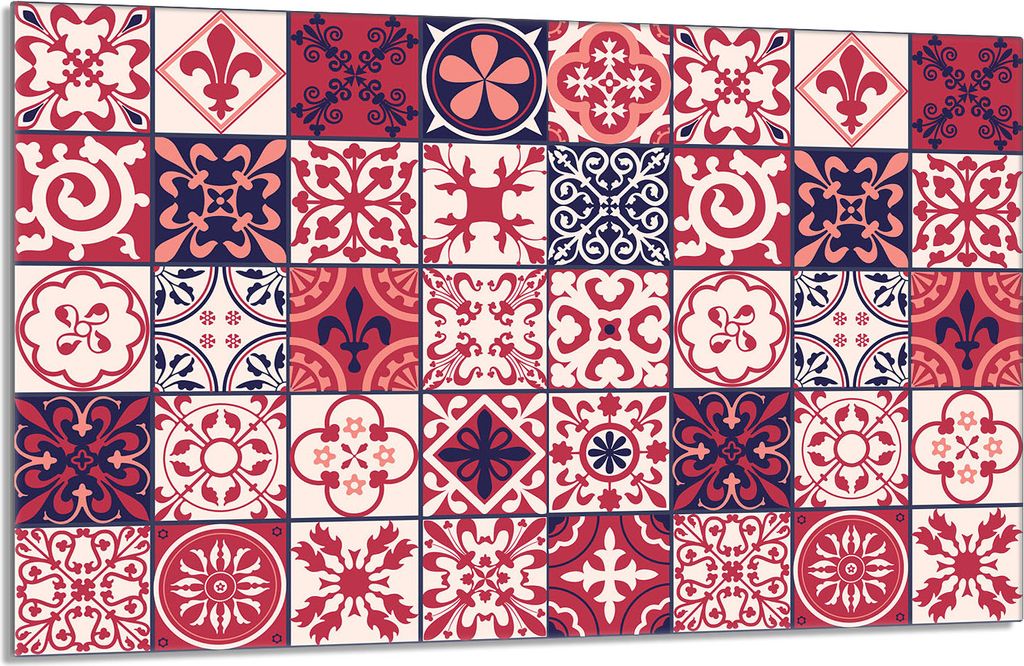 Glasschutzplatte für den Herd 80x52 Mosaik