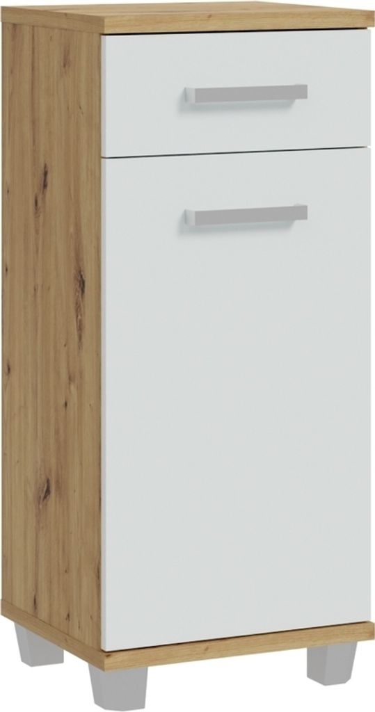 Badkommode >Veris < in grau,braun - 40,2x90,8x34,8cm (BxHxT)