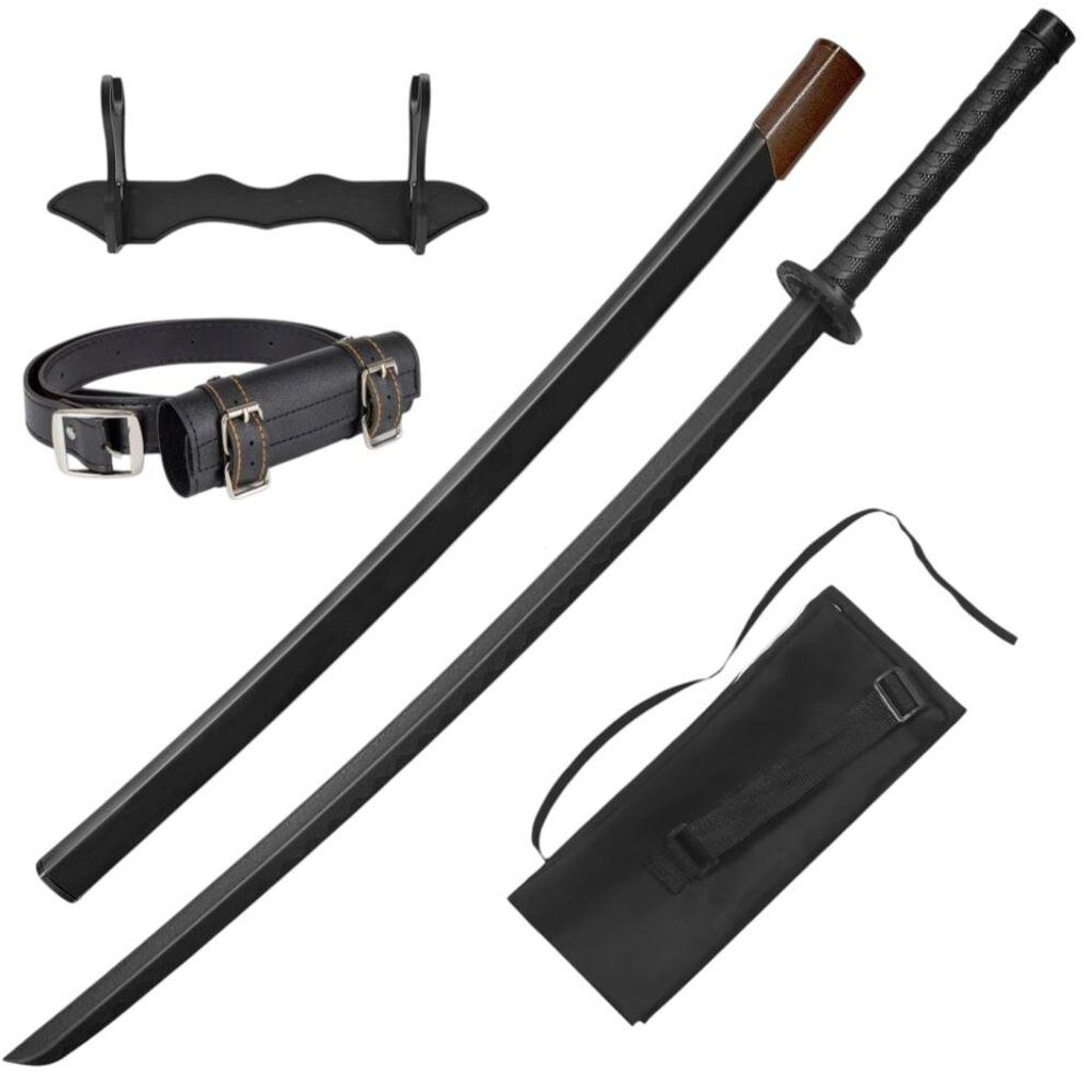 Cvičný meč Bokken hnědý s pouzdrem, opaskem, stojánkem a Obrázek produktu 