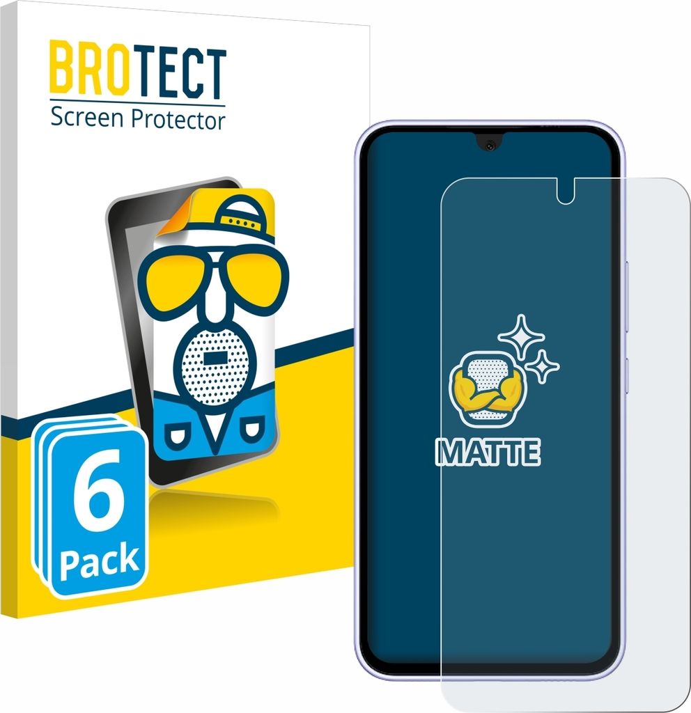 6x BROTECT Schutzfolie für Samsung Galaxy A54 5G (case-friendly) Displayschutz Displayschutzfolie Folie Matt Entspiegelungsfolie