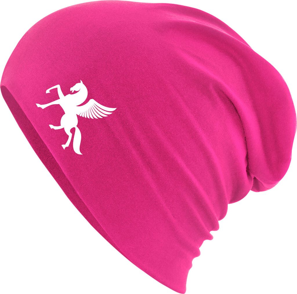 Huuraa Beanie Pegasus Silhouette Fuchsia One Size Baumwolle und Elasthan Mütze Geschenkidee