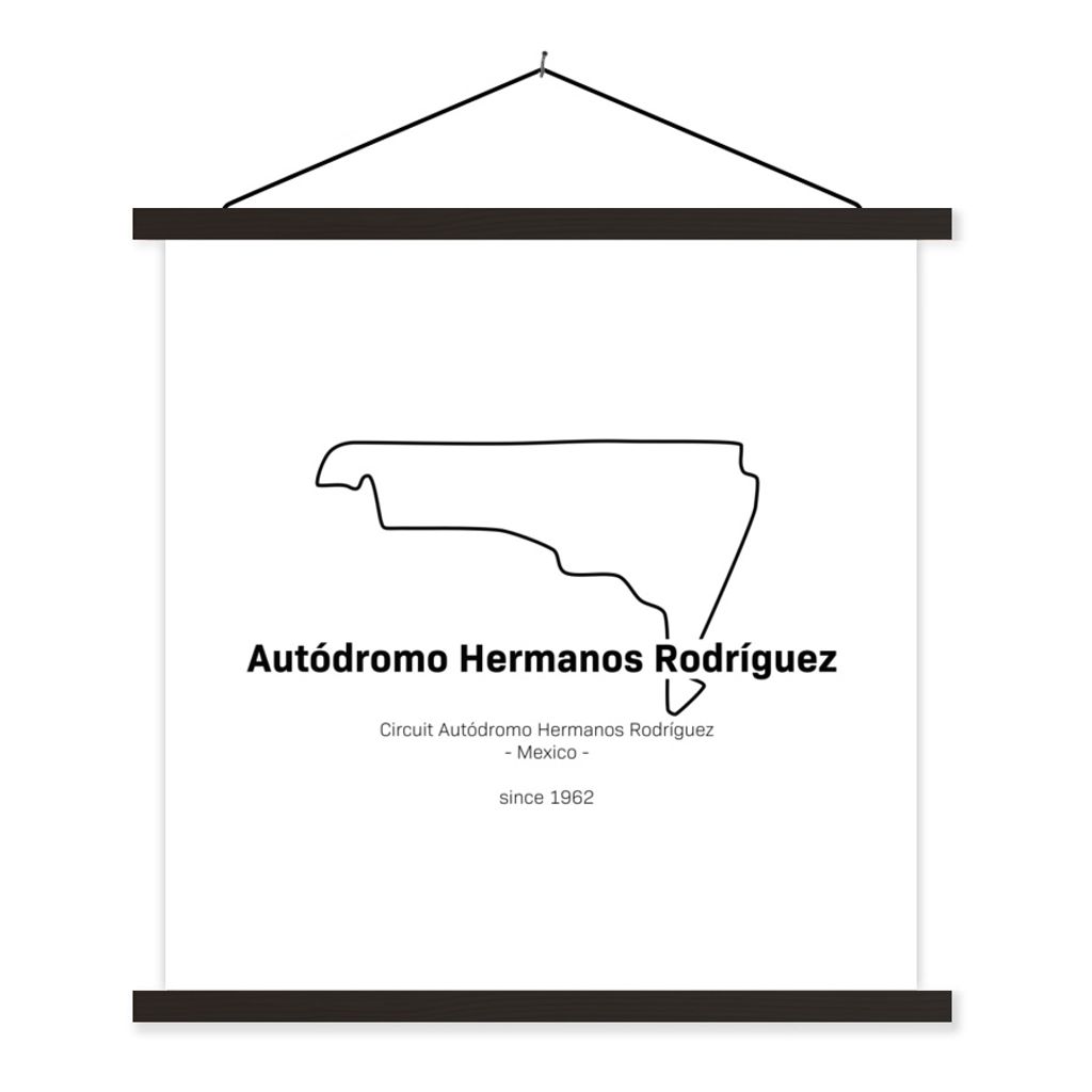MuchoWow Textilposter Formel 1 - Mexiko - Rennstrecke 40x40 cm mit schwarzem Rahmen - Fotos