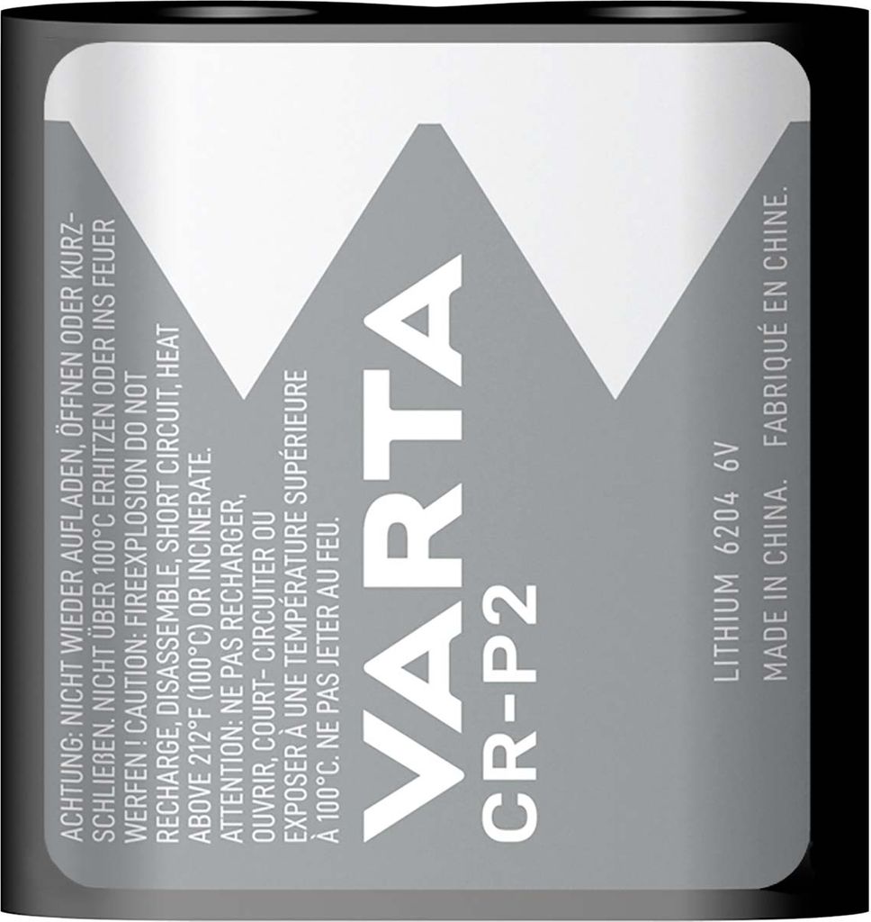 Lithium-Batterie CR-P2 | 6 V DC | 1450 mAh | 1-Blister | Grau / Silber