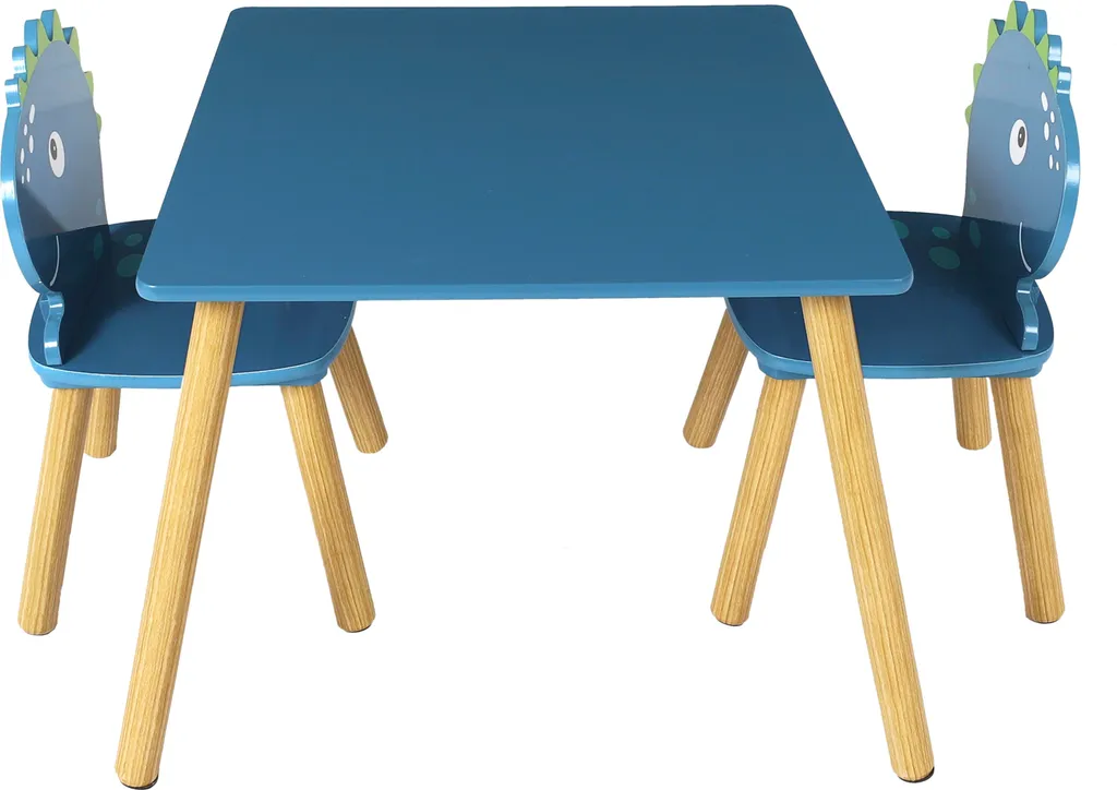 Ensemble table et chaises Dino robuste avec assises ergonomiques bois - 2