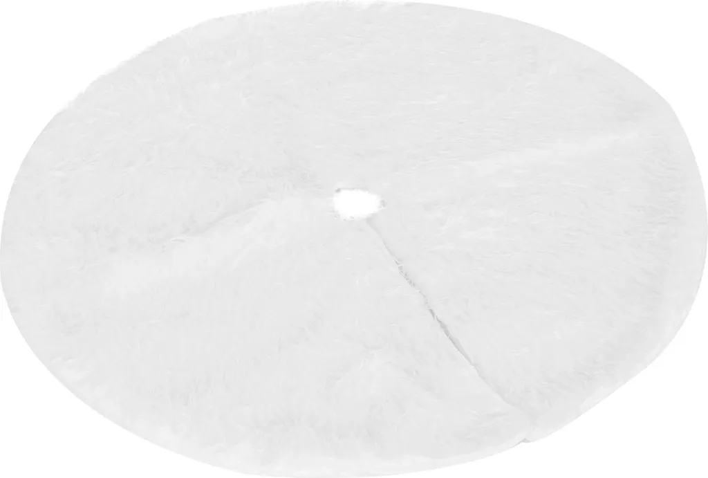 Jupe de Sapin de Noël XL 150cm en Fausse Fourrure Blanche Ultra Douce