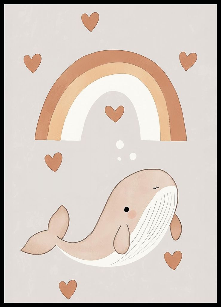 Plakat 50x70cm Muster für Kinder, Mädchen und Jungen - Wieluś