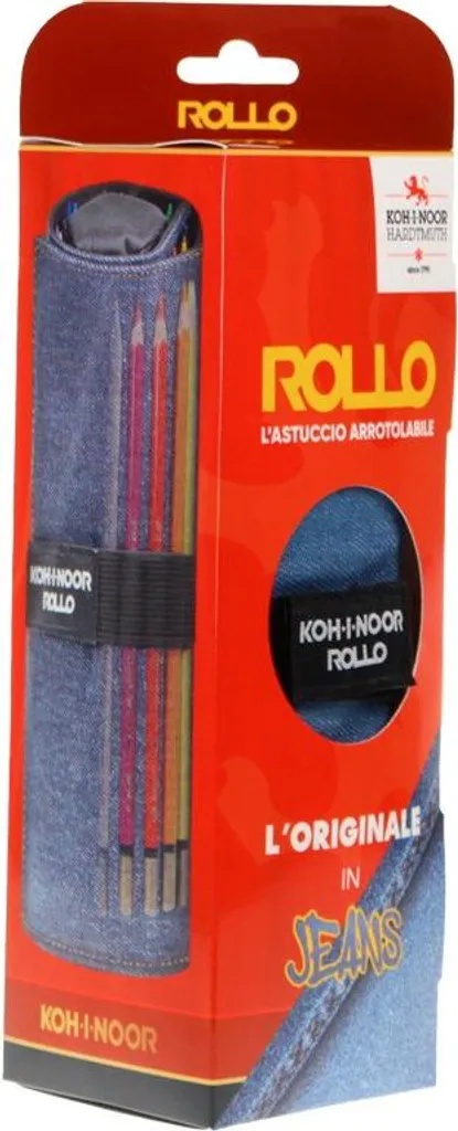 Trousse de rangement scolaire à rouler en jeans bleu pour étudiants