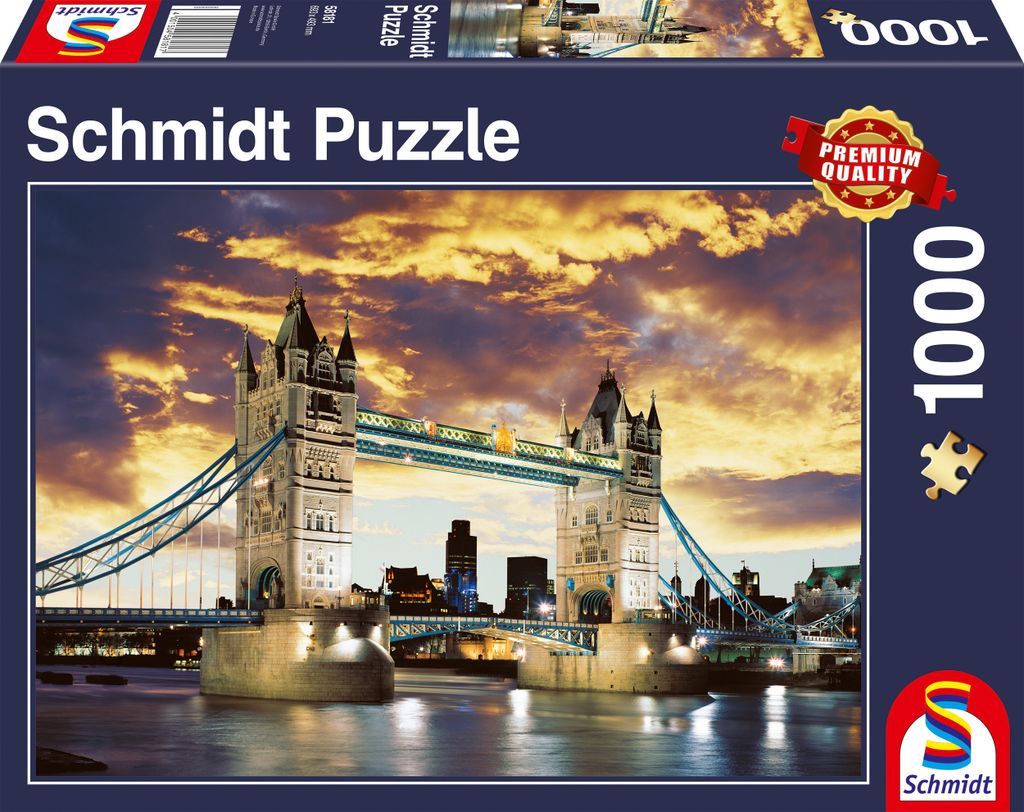 Tower Bridge London, puzzle składające się z 1000 elementów Zdjęcie produktu 