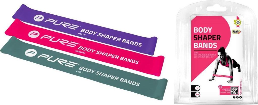 Passende Pure2Improve Body Shaping Bänder, 3er Set - Grün, Produktbild 