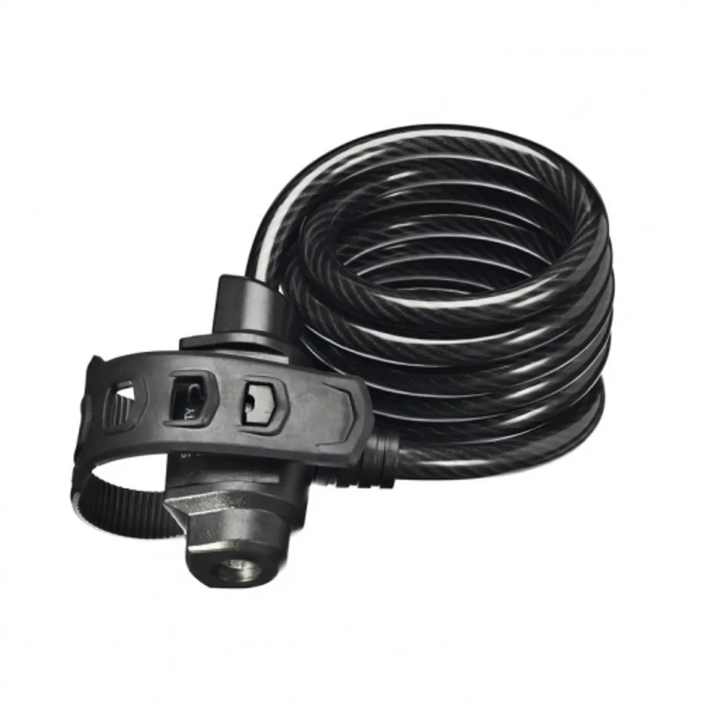 Câble antivol vélo spirale Trelock SK 322 Fixxgo 12mm flexible noir
