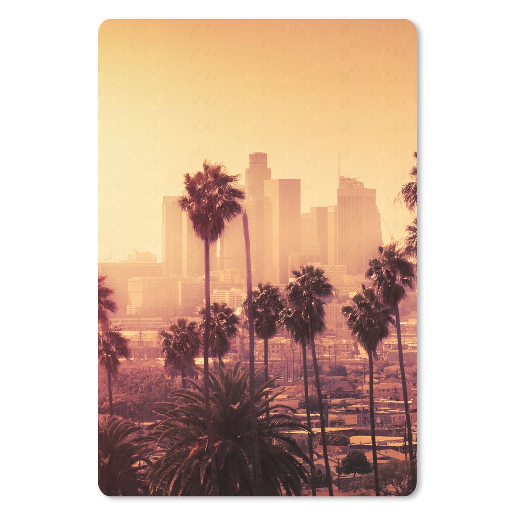 MuchoWow Mauspad Mousepad Palme - Skyline - Sonnenuntergang - Architektur 18x27 cm - Mousepads - Maus Mat - Pad - Mausunterlage
