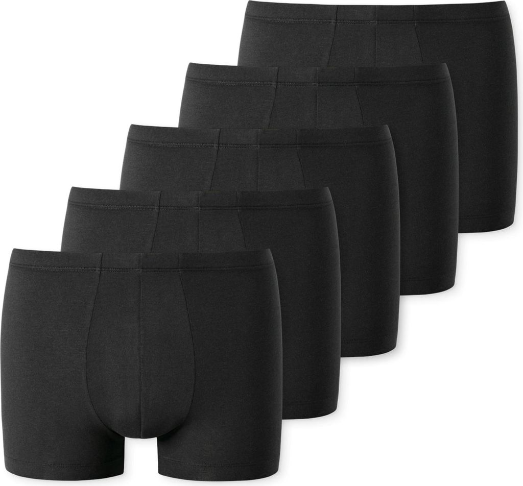 UNCOVER by SCHIESSER Herren Boxershorts, 5er Pack - Shorts, Single Jersey, einfarbig Schwarz L