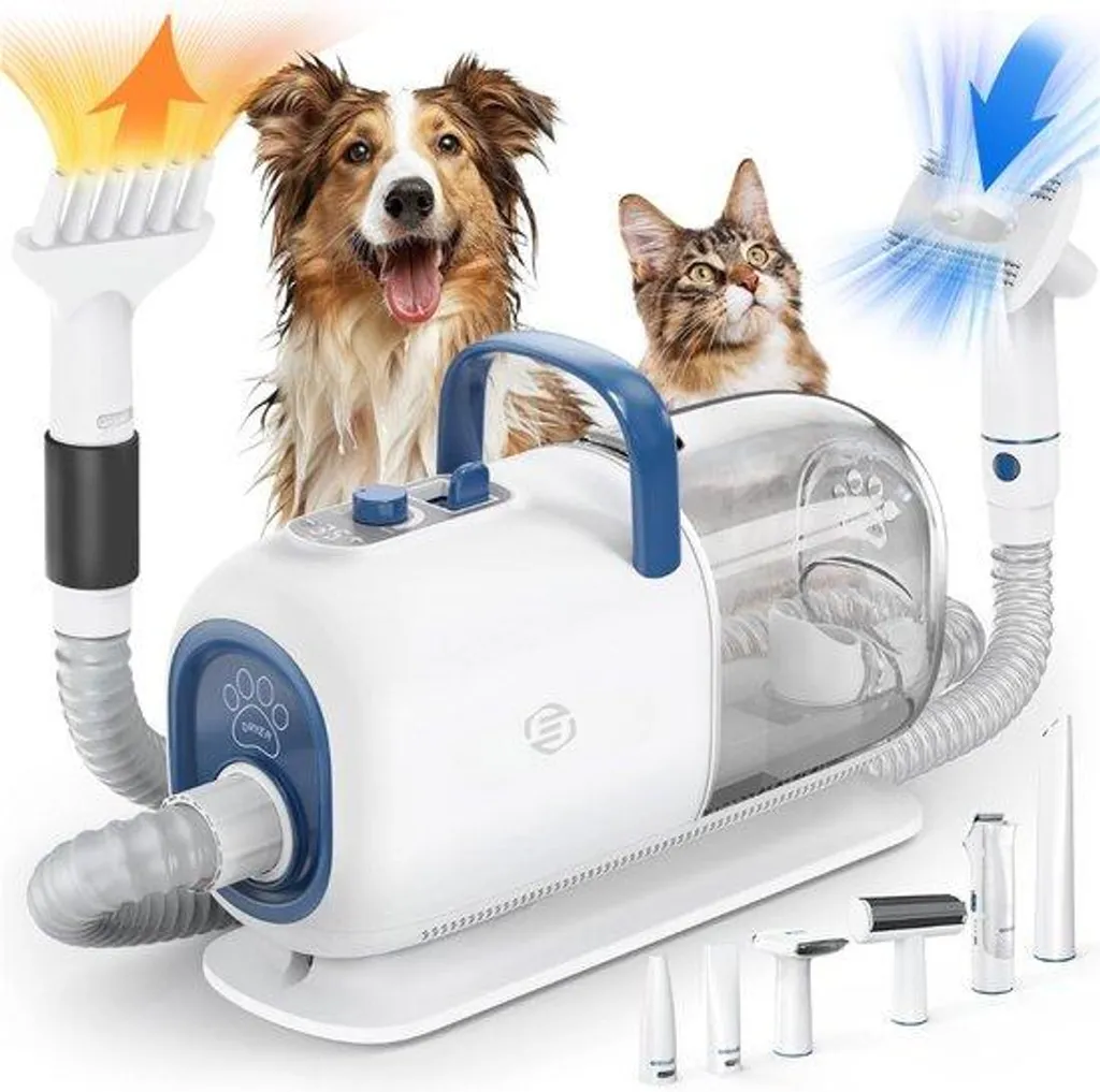 Sèche-chien à jet d'air pour bain rapide - Souffleur avec buse ajustable