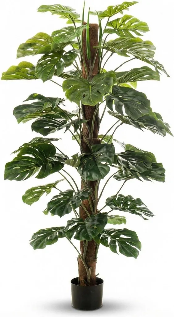 Monstera artificiel 150 cm avec pied design - Grand feuillage sans entretien
